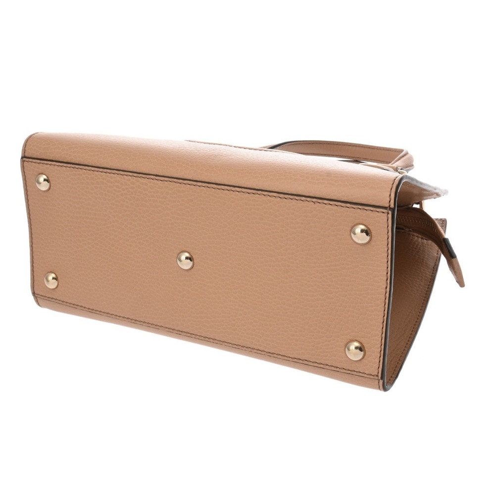 GUCCI Soho Interlocking Beige Tan Calfskin Handbag - Picture 5 of 10